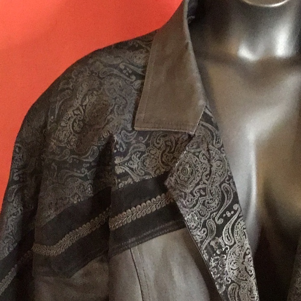 Long Leather and Suede Coat Size XXL - Picture 5 of 7